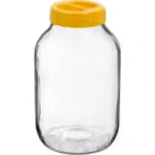 Frasco twist-off 4 L e tampa de plástico fi 100 com alça
