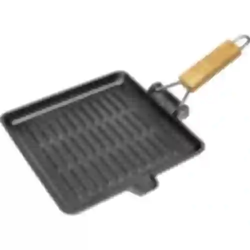 Frigideira quadrada de ferro fundido, 22 cm