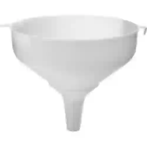 Funil de plástico branco diâmetro 25cm