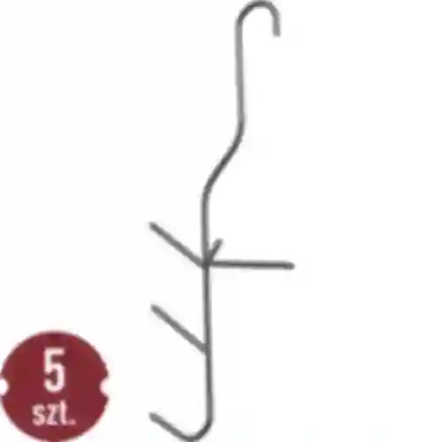 Ganchos para defumação de peixes - triplos, 5 unid.