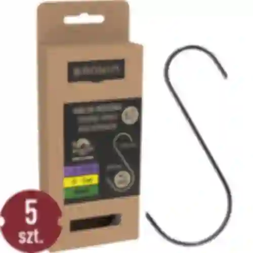 Ganchos para defumação - S, cortados a 45° 3mm x 150mm 5 peças