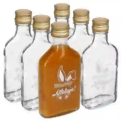 Garrafa 200ml com tampa, impressão ORELHAS DE COELHO 6un