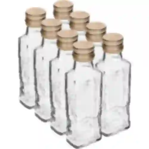 Garrafa Flora 100 ml com tampa fi28, 8 unid.