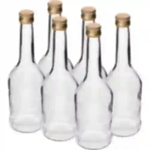 Garrafa Napoleon 500 ml com tampa fi28, 6 unidades