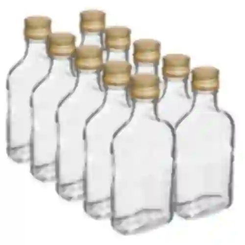 Garrafa para licores cantil com tampa 200 ml 10 unid