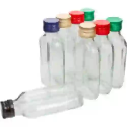 Garrafa para licores frasco 100 ml + tampa 8 unid.