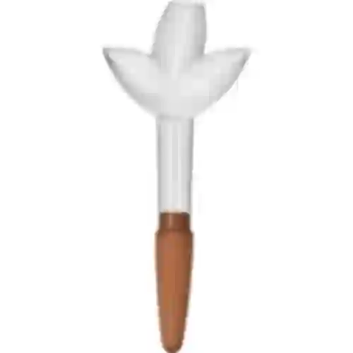 Irrigador para plantas – folha transparente com pé de cerâmica, 120 ml