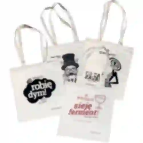 Sacolas de algodão com estampa - conjunto mix 10 peças