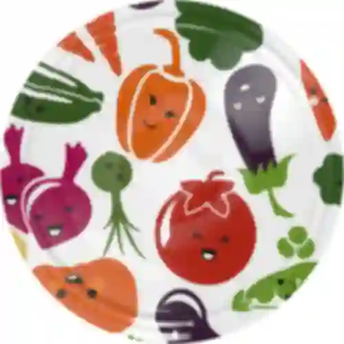 Tampa fi 66/4 carinhas de vegetais - 10 unid.