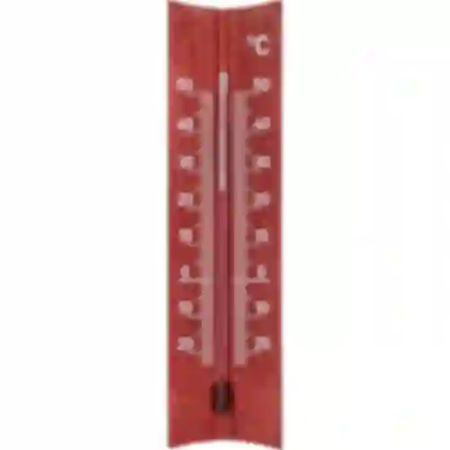 Termômetro de ambiente de madeira (-20 a +50°C), cor mogno, 15 cm