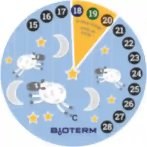 Termômetro de quarto, de cristal líquido, infantil Ø 11cm