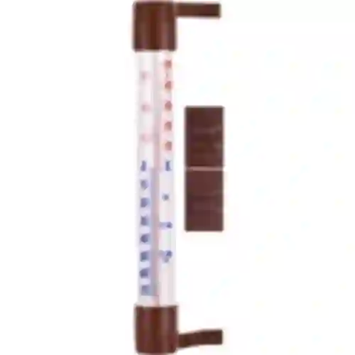 Termômetro externo marrom (-60°C a +50°C) 23cm