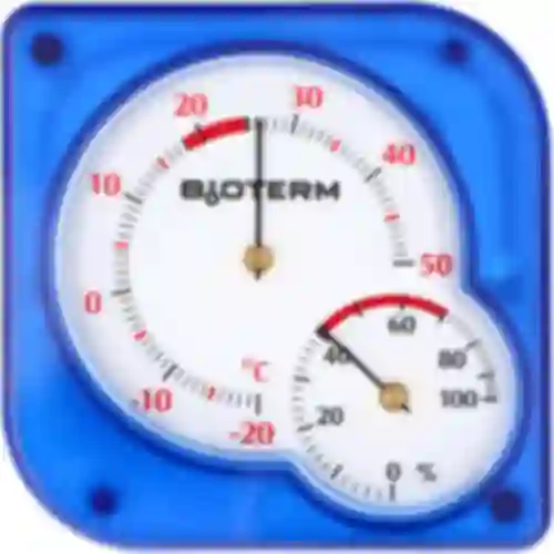 Termômetro interno bimetálico com higrômetro (-20 a +50°C), azul