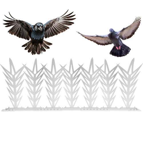 Tiras com picos dissuasores de aves, decorativas, brancas - em plástico, 6 un. - 4
