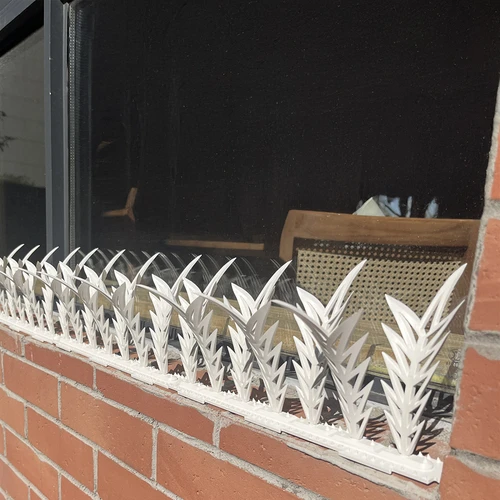 Tiras com picos dissuasores de aves, decorativas, brancas - em plástico, 6 un. - 11