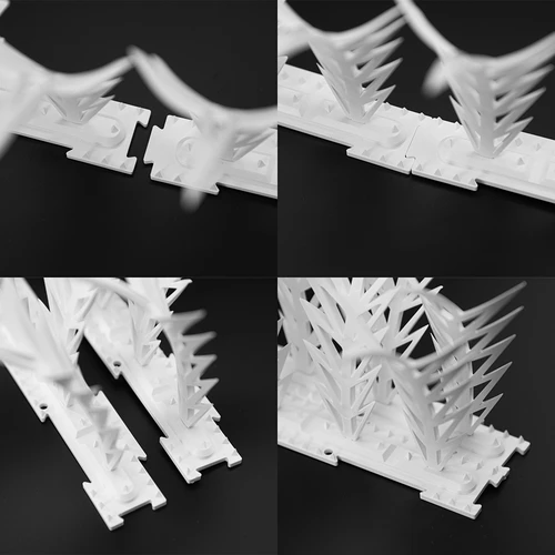 Tiras com picos dissuasores de aves, decorativas, brancas - em plástico, 6 un. - 5