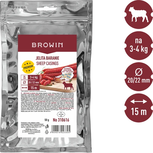 Tripas de carneiro em fios 20/22, 15 m - 2