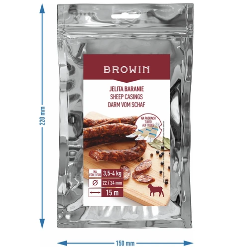 Tripas de carneiro - Ø 22/24 mm, em tiras, 15 m - 5