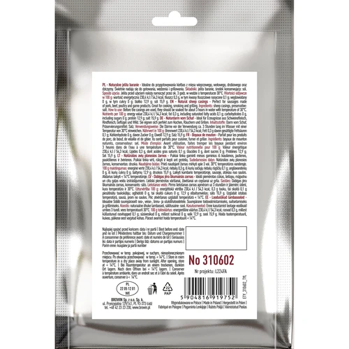 Tripas naturais de ovino - calibre 18/20 mm, 15 m - 2