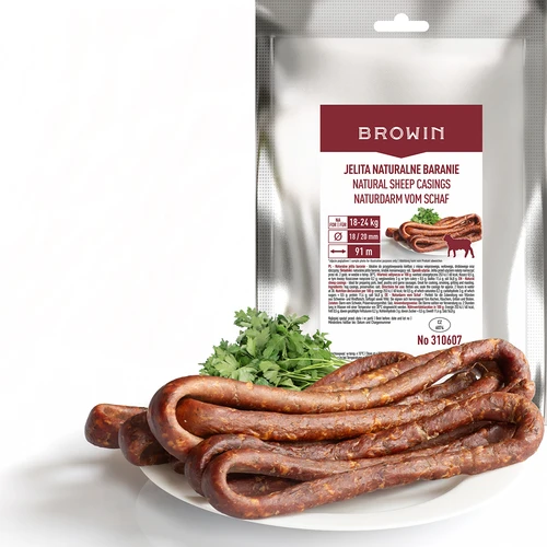 Tripas naturais ovinas cal. 18/20 mm, 91 m - 2