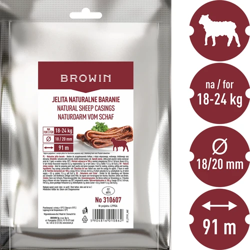 Tripas naturais ovinas cal. 18/20 mm, 91 m - 3