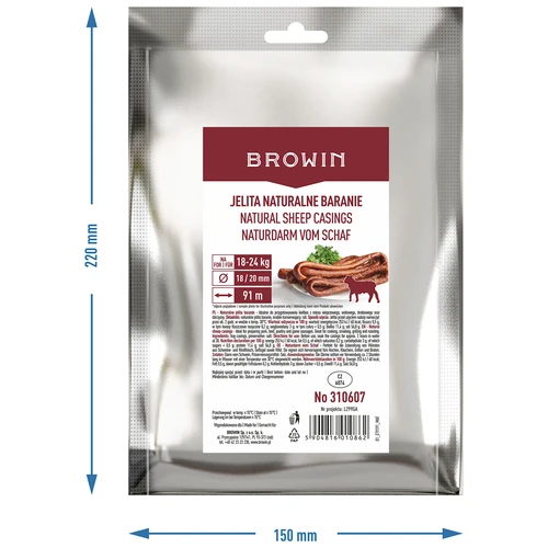 Tripas naturais ovinas cal. 18/20 mm, 91 m - 4