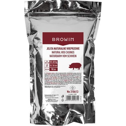 Tripas naturais suínas calibre 28/30, 90 m