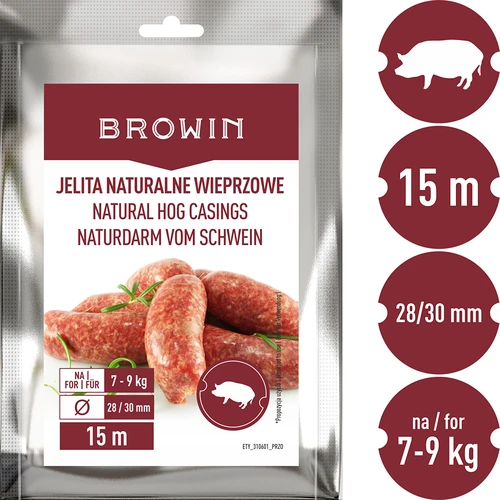 Tripas naturais suínas - calibre 28/30 mm, 15 m - 3