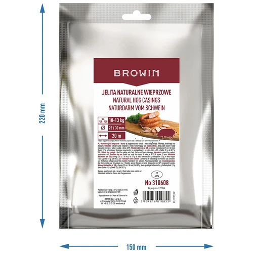 Tripas naturais suínas, calibre 28/30 mm, 20 m - 4