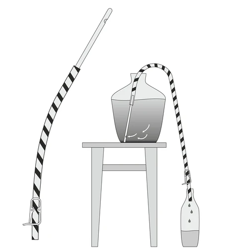 Tubo para decantação de vinho com braçadeira - 7
