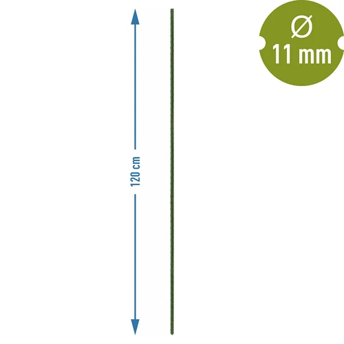 Tutores de jardim Bioogród – aço revestido, 1,2 m, Ø 11 mm, 10 un. - 3