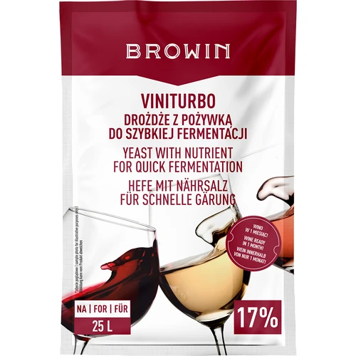 ViniTurbo - levedura para fermentação rápida, 20 g