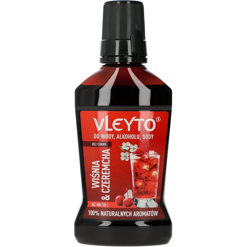 VLEYTO Cereja & Amieiro – essência de sabor com aromas naturais, 250 ml  - 1 