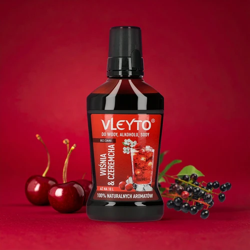 VLEYTO Cereja & Amieiro – essência de sabor com aromas naturais, 250 ml - 4