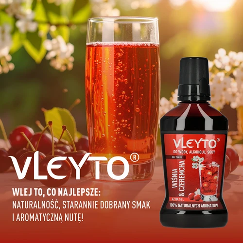 VLEYTO Cereja & Amieiro – essência de sabor com aromas naturais, 250 ml - 6