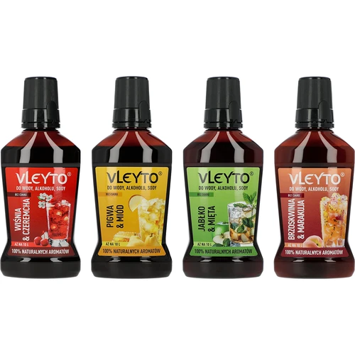 VLEYTO Cereja & Amieiro – essência de sabor com aromas naturais, 250 ml - 10