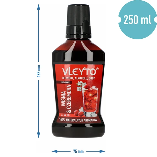 VLEYTO Ginja & Cereja-brava – essência com aromas naturais, 250 ml - 5