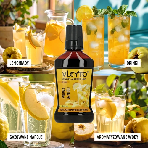 VLEYTO Marmelo & Mel – essência de sabor com aromas naturais, 250 ml - 7