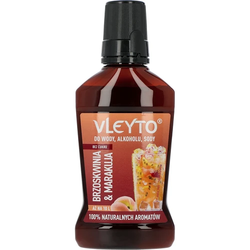 VLEYTO Pêssego & Maracujá – essência aromática com aromas naturais, 250 ml