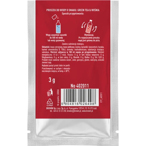 VSYPTO com sabor a Chá Verde e Cereja, 3 g - 3