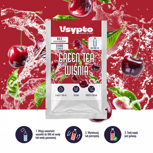 VSYPTO com sabor a Chá Verde e Cereja, 3 g - 5