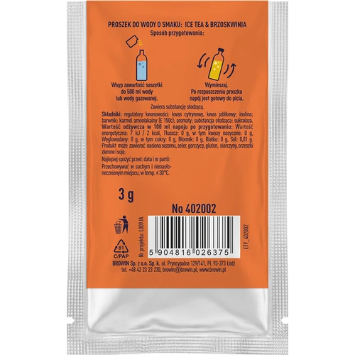 VSYPTO com sabor a Ice Tea Pêssego, 3 g - 3