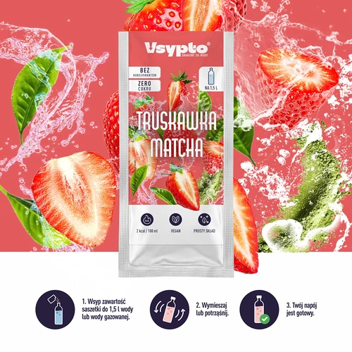 VSYPTO o smaku Truskawka Matcha, 9g - 5