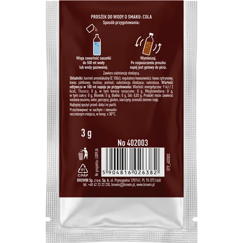 VSYPTO sabor cola - pó aromatizante para água, 3 g - 3