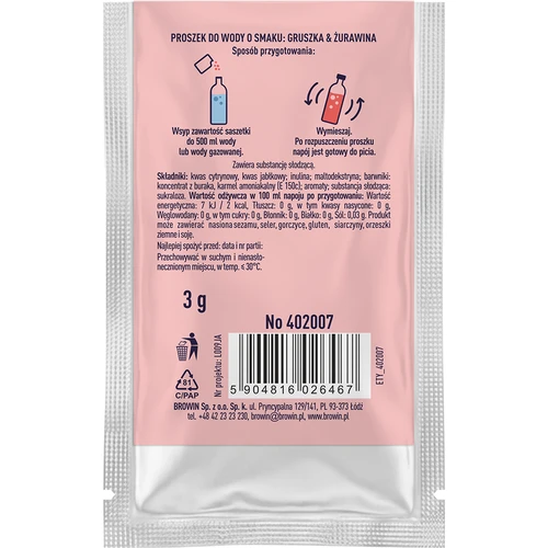 VSYPTO sabor Pera & Oxicoco, 3 g - 3