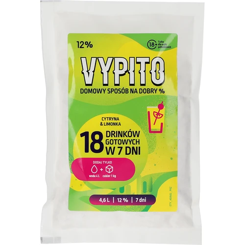 VYPITO 12%, sachê para 18 bebidas - Limão & lima, 126 g  - 1 