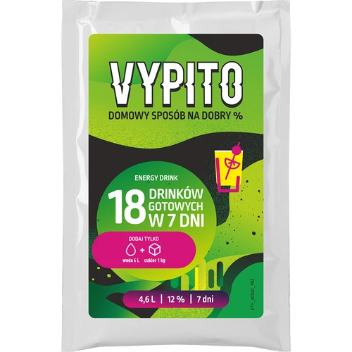 VYPITO 12%, saqueta para 18 cocktails - Bebida energética, 126 g