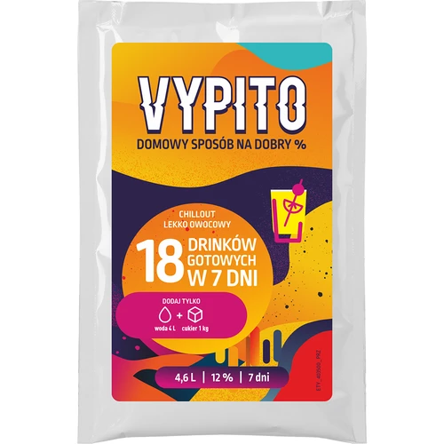 VYPITO 12%, saqueta para 18 cocktails - Chillout ligeiramente frutado, 126 g