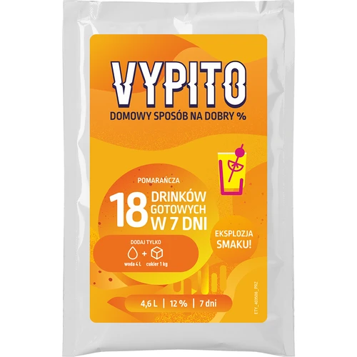 VYPITO 12%, saqueta para 18 cocktails - Laranja, 126 g