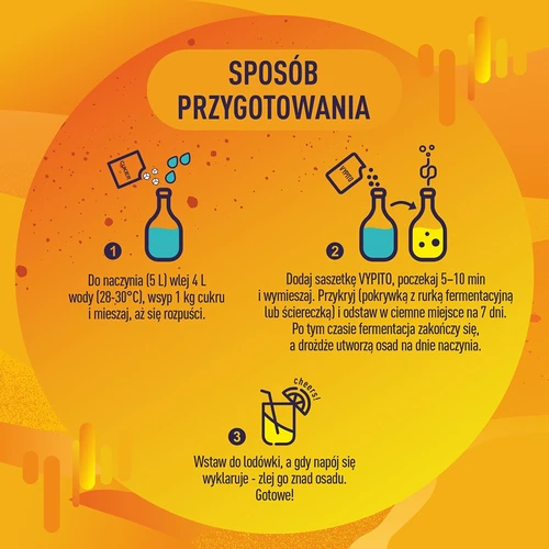 VYPITO 12%, saqueta para 18 cocktails - Laranja, 126 g - 5